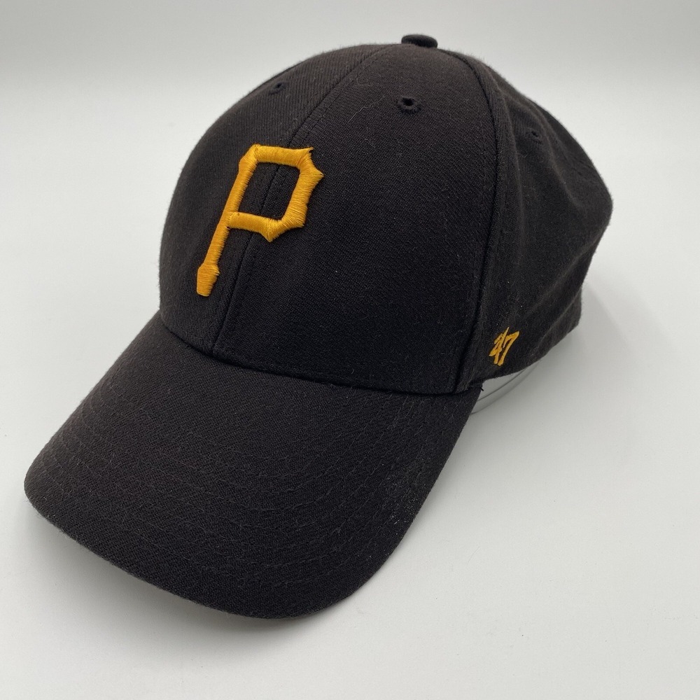 Pittsburgh Pirates '47 Brand MVP Hat Clean Strap‎ Adjustable Black Gold Classic